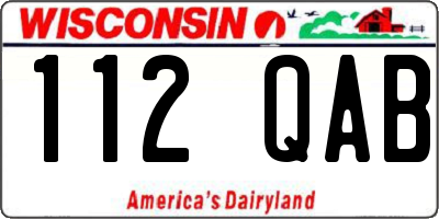 WI license plate 112QAB