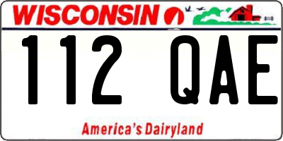 WI license plate 112QAE