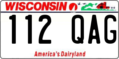 WI license plate 112QAG