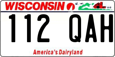 WI license plate 112QAH