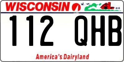 WI license plate 112QHB