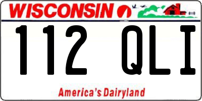 WI license plate 112QLI