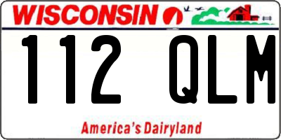 WI license plate 112QLM