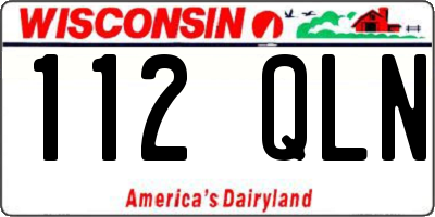 WI license plate 112QLN