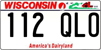 WI license plate 112QLO