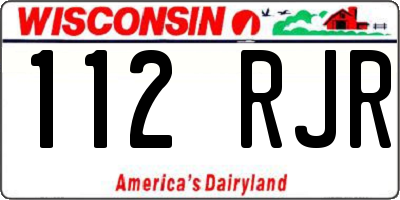 WI license plate 112RJR