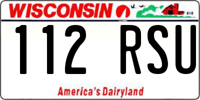 WI license plate 112RSU