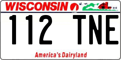 WI license plate 112TNE