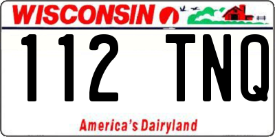 WI license plate 112TNQ