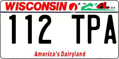 WI license plate 112TPA