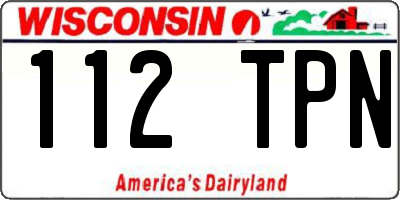 WI license plate 112TPN