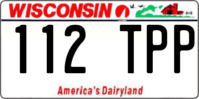 WI license plate 112TPP