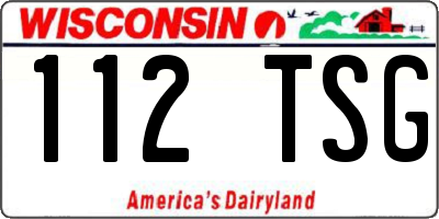 WI license plate 112TSG