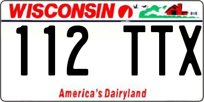 WI license plate 112TTX