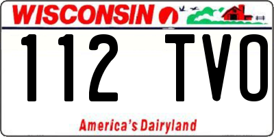 WI license plate 112TVO