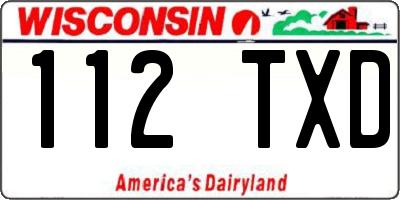 WI license plate 112TXD