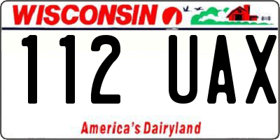 WI license plate 112UAX