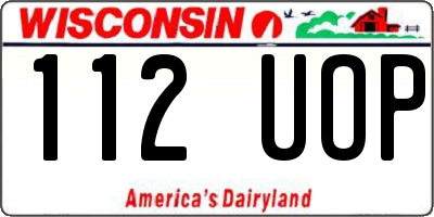 WI license plate 112UOP