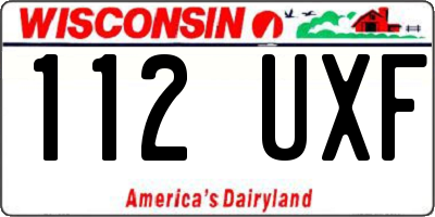 WI license plate 112UXF