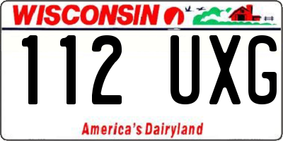 WI license plate 112UXG