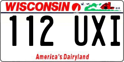 WI license plate 112UXI