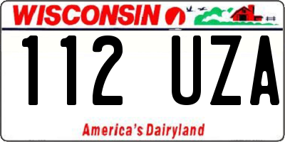 WI license plate 112UZA