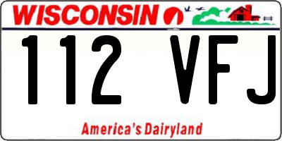 WI license plate 112VFJ
