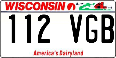 WI license plate 112VGB