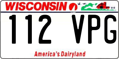 WI license plate 112VPG