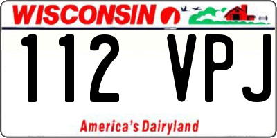 WI license plate 112VPJ