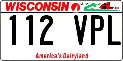 WI license plate 112VPL