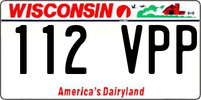 WI license plate 112VPP