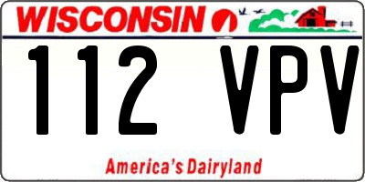 WI license plate 112VPV