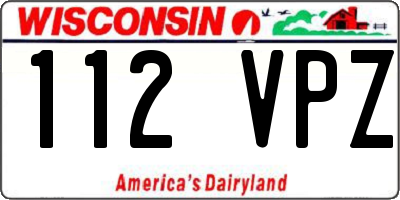 WI license plate 112VPZ