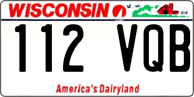 WI license plate 112VQB