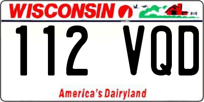 WI license plate 112VQD