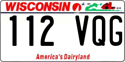 WI license plate 112VQG