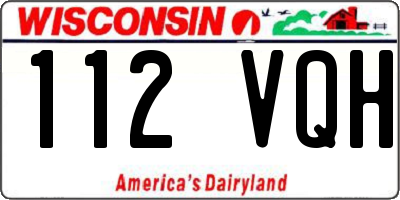 WI license plate 112VQH