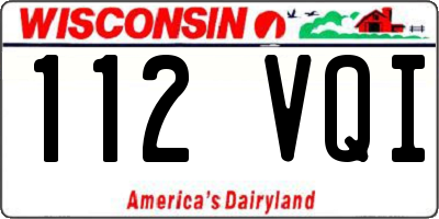 WI license plate 112VQI