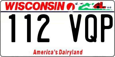 WI license plate 112VQP