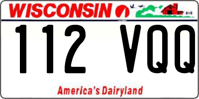 WI license plate 112VQQ