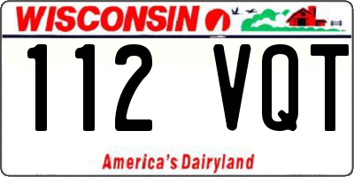 WI license plate 112VQT
