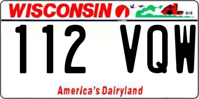 WI license plate 112VQW