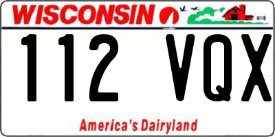 WI license plate 112VQX
