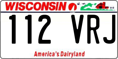 WI license plate 112VRJ