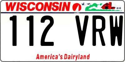 WI license plate 112VRW
