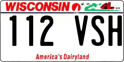 WI license plate 112VSH