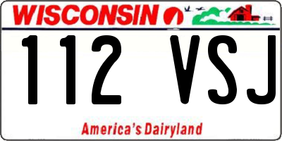 WI license plate 112VSJ