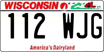 WI license plate 112WJG