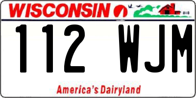 WI license plate 112WJM
